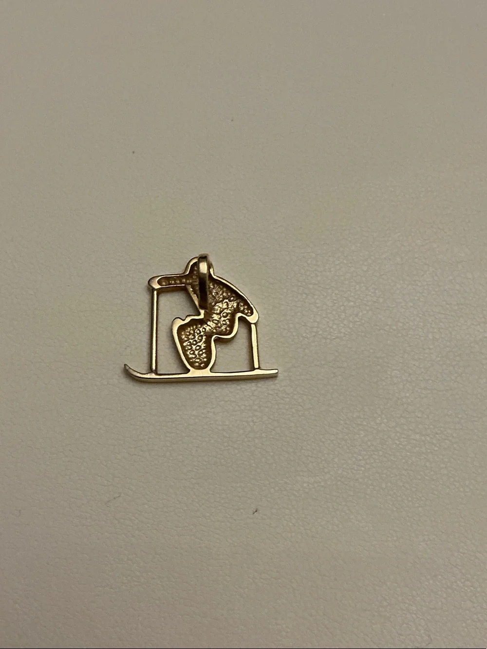 Gold-Tone Skiing Pin - Men's Accessory